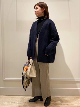 「シャギー」｜「アイテム（ブルゾン）」を使った、takahashiさん（レディース・161cm）の秋コーディネート