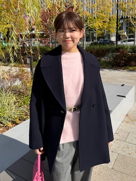 「アイテム（ダッフルコート）」を使った、takahashiさん（レディース・161cm）の秋コーディネート