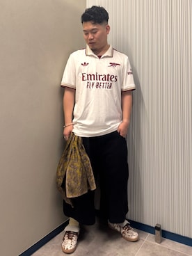 「adidas（アディダス）のサンバ LT / SAMBA LT / アディダスオリジナルス adidas Originals（スニーカー）」を使った、KKさん（メンズ・165cm）の夏コーディネート