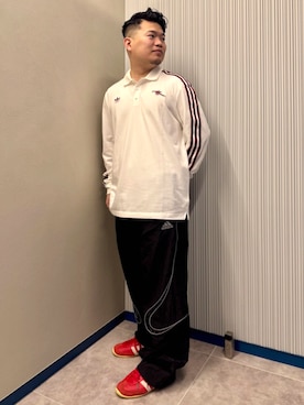 「アイテム（スウェットパンツ）」を使った、KKさん（メンズ・165cm）の夏コーディネート