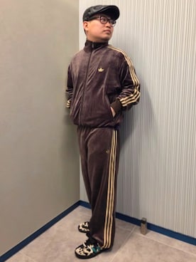 「アイテム（ジャージ）」を使った、KKさん（メンズ・165cm）の秋コーディネート