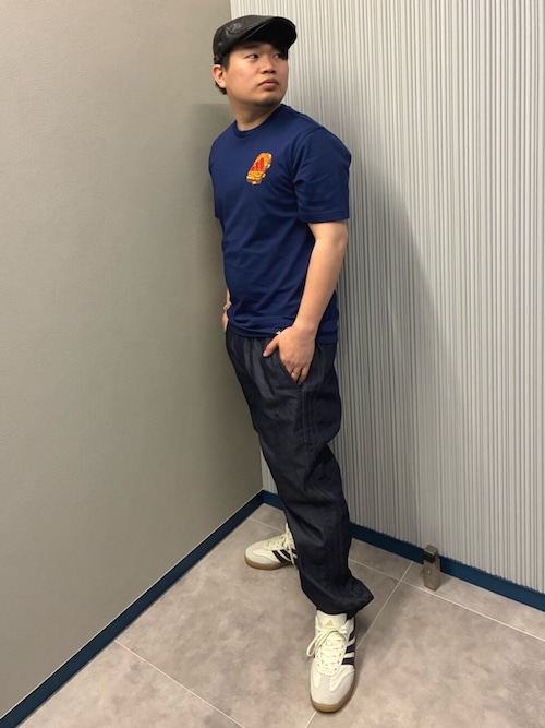 アディダス 入手困難 adidas デニム ジョガーパンツ　ラインパンツ アディダスオリジナルス ジョガーパンツ デニム｜Yahoo!フリマ