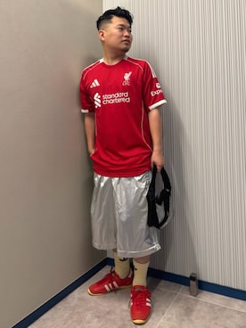 「アイテム（レッグウェア）」を使った、KKさん（メンズ・165cm）の夏コーディネート