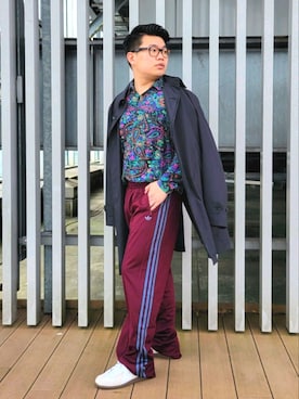 「アディダスコーデ」｜「アイテム（パンツ）」を使った、KKさん（メンズ・165cm）の秋コーディネート