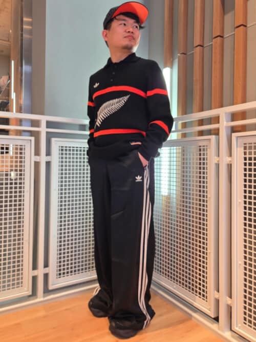 adidas（アディダス） スウェットパンツ ジャージ サテン ワイドレッグ