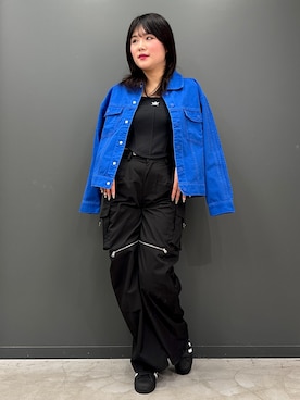 「スリーストライプス」｜「アイテム（ジャケット/アウター）」を使った、JBさん（レディース・165cm）の冬コーディネート