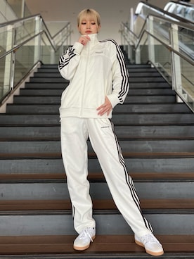 「スリーストライプス」｜「アイテム（ナイロンジャケット）」を使った、Misuzuさん（レディース・161cm）の夏コーディネート