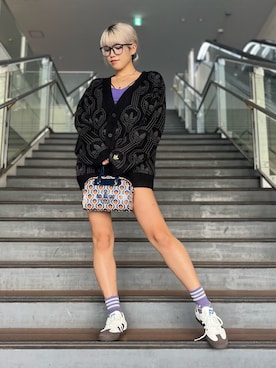 「アディダスオリジナルス」｜「アイテム（カーディガン/ボレロ）」を使った、Misuzuさん（レディース・161cm）の秋コーディネート