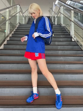 「アディダスオリジナルス」｜「アイテム（バックパック/リュック）」を使った、Misuzuさん（レディース・161cm）の夏コーディネート