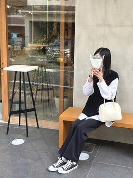 「H&M（エイチ・アンド・エム）のアイテム（ベスト）」を使った、あさん（レディース・164cm）の秋コーディネート