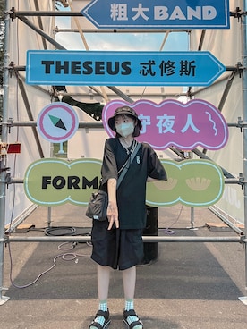 「plain-me（プレインミー）のアイテム（バッグ）」を使った、Kɪ̆̈ᴋ̆̈ᴏ̆̈⁹⁶さん（レディース・160cm）の夏コーディネート