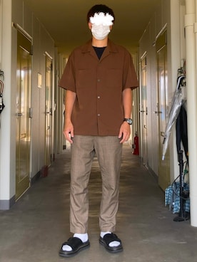 「SEVENDAYS=SUNDAY（セブンデイズサンデイ）のアイテム（パンツ）」を使った、KTRさん（メンズ・176cm）の夏コーディネート