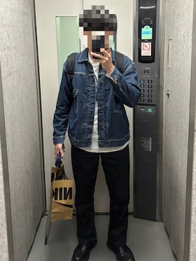 「Dickies（ディッキーズ）のDickies/ディッキーズ THE ORIGINAL FIT 874 TCツイル センタープレス オリジナルフィット ワイドチノ ワークパンツ（チノパンツ、ブラック系）」を使った、KTRさん（メンズ・176cm）の春コーディネート