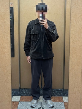 「NIKE（ナイキ）のWEB限定 NIKE/ナイキ ナイキ スポーツウェア スタイル エッセンシャル L/S モックネックトップ/ロンT（Tシャツ/カットソー、ブラック系）」を使った、KTRさん（メンズ・176cm）の春コーディネート