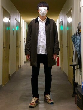 「URBAN RESEARCH（アーバンリサーチ）のアイテム（ステンカラーコート）」を使った、KTRさん（メンズ・176cm）の秋コーディネート