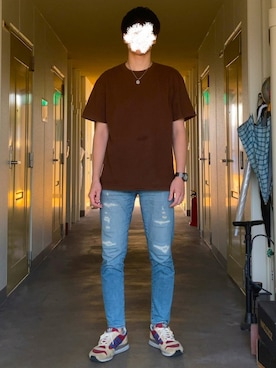 ウルトラストレッチスキニーフィットジーンズ ダメージ を使ったメンズ人気ファッションコーディネート Wear