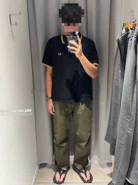 「FRED PERRY（フレッドペリー）のアイテム（ポロシャツ）」を使った、KTRさん（メンズ・176cm）の秋コーディネート