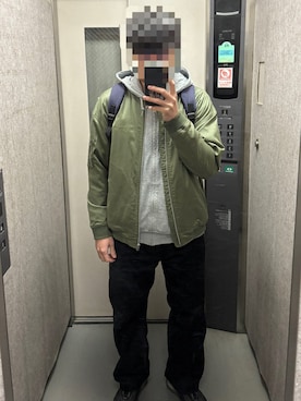 「GU（ジーユー）のアイテム（パンツ）」を使った、KTRさん（メンズ・176cm）の春コーディネート