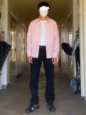 「SEVENDAYS=SUNDAY（セブンデイズサンデイ）のアイテム（チノパンツ）」を使った、KTRさん（メンズ・176cm）の夏コーディネート