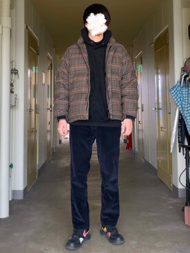「SEVENDAYS=SUNDAY（セブンデイズサンデイ）のアイテム（パンツ）」を使った、KTRさん（メンズ・176cm）の冬コーディネート