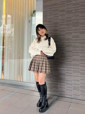 「SPINNS(スピンズ)のアイテム(スカート)」を使った、ぽむまるさん(レディース・150cm)の秋コーディネート