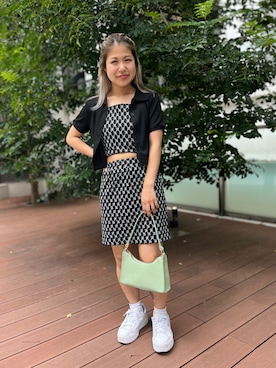 「SPINNS(スピンズ)のアイテム(キャミソール)」を使った、ぽむまるさん(レディース・150cm)の夏コーディネート