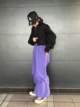 「SPINNS（スピンズ）のアイテム（ベスト）」を使った、ぽむまるさん（レディース・150cm）の冬コーディネート