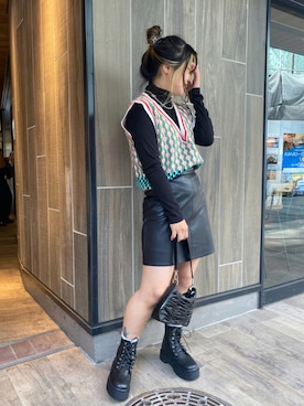 「SPINNS(スピンズ)のアイテム(バレッタ/ヘアクリップ)」を使った、ぽむまるさん(レディース・150cm)の秋コーディネート