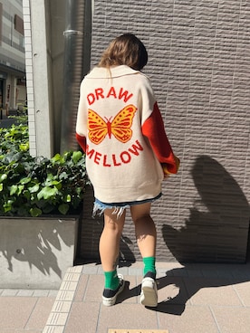 「SPINNS（スピンズ）のアイテム（カーディガン/ボレロ）」を使った、ぽむまるさん（レディース・150cm）の秋コーディネート