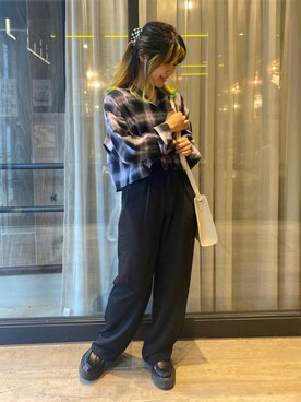 「SPINNS(スピンズ)のアイテム(バレッタ/ヘアクリップ)」を使った、ぽむまるさん(レディース・150cm)の夏コーディネート