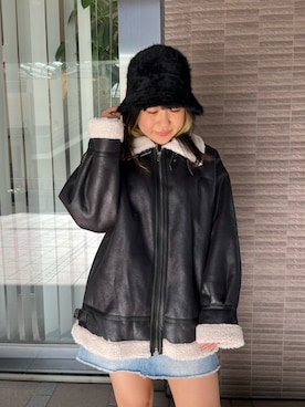 「SPINNS（スピンズ）のアイテム（ブルゾン）」を使った、ぽむまるさん（レディース・150cm）の秋コーディネート