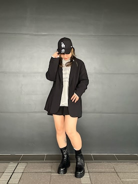 「SPINNS（スピンズ）のアイテム（テーラードジャケット）」を使った、ぽむまるさん（レディース・150cm）の秋コーディネート