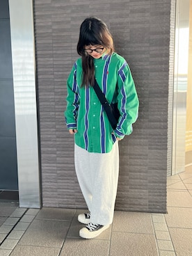 「SPINNS（スピンズ）のアイテム（スウェットパンツ）」を使った、ぽむまるさん（レディース・150cm）の冬コーディネート