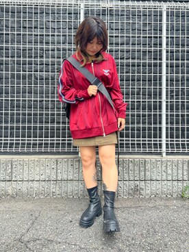 「SPINNS（スピンズ）のアイテム（ジャージ）」を使った、ぽむまるさん（レディース・150cm）の秋コーディネート