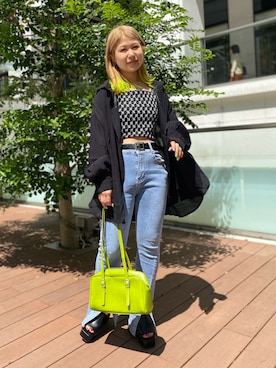 「SPINNS(スピンズ)のアイテム(キャミソール)」を使った、ぽむまるさん(レディース・150cm)の春コーディネート