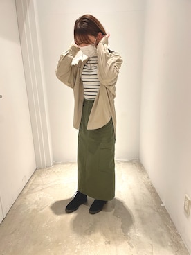「AMERICAN HOLIC（アメリカンホリック）のアイテム（スカート）」を使った、ゆかさんさん（レディース・153cm）の冬コーディネート