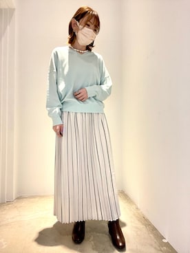 「AMERICAN HOLIC（アメリカンホリック）のアイテム（スカート）」を使った、ゆかさんさん（レディース・153cm）の冬コーディネート