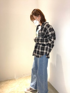 「AMERICAN HOLIC（アメリカンホリック）のアイテム」を使った、ゆかさんさん（レディース・153cm）の冬コーディネート