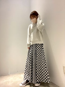 「AMERICAN HOLIC（アメリカンホリック）のアイテム（スカート）」を使った、ゆかさんさん（レディース・153cm）の冬コーディネート