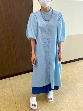 「GRL（グレイル）のアイテム（シャツワンピース）」を使った、y0t3m27さん（レディース・156cm）の夏コーディネート