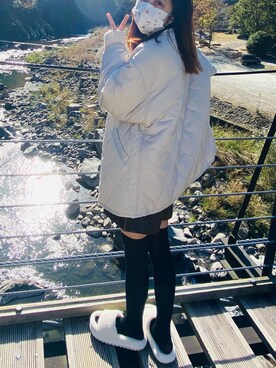「GRL（グレイル）のアイテム（ノーカラージャケット）」を使った、y0t3m27さん（レディース・156cm）の秋コーディネート