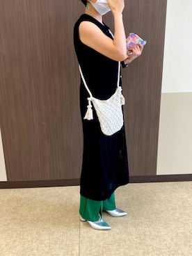 「GRL（グレイル）のアイテム（ノーカラーコート）」を使った、y0t3m27さん（レディース・156cm）の夏コーディネート