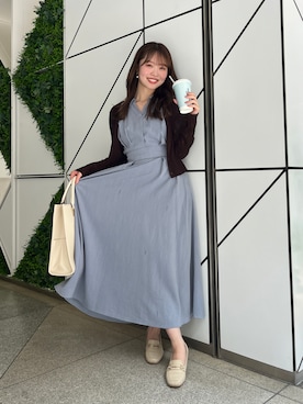 「アイテム（カーディガン/ボレロ）」を使った、みず・チャンさん（レディース・157cm）の夏コーディネート
