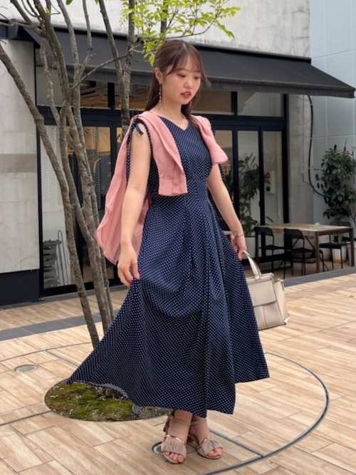 デコルテリボンワンピース♡3423603015 デコルテチャーム付きビッグリボンワンピース | Rlab store