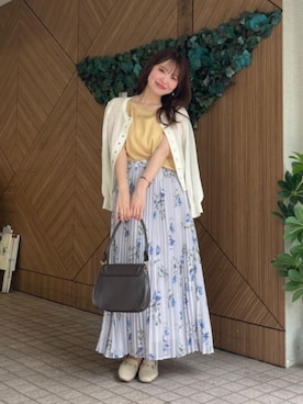 「natural couture（ナチュラルクチュール）のアイテム（シャツ/ブラウス）」を使った、みず・チャンさん（レディース・157cm）の夏コーディネート