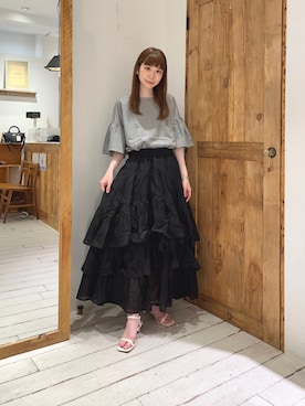 「シルケット」｜Honokaさん（レディース・157cm）の夏コーディネート