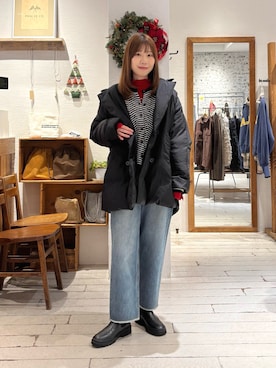 「アイテム（カーディガン/ボレロ）」を使った、Honokaさん（レディース・157cm・20代）の冬コーディネート