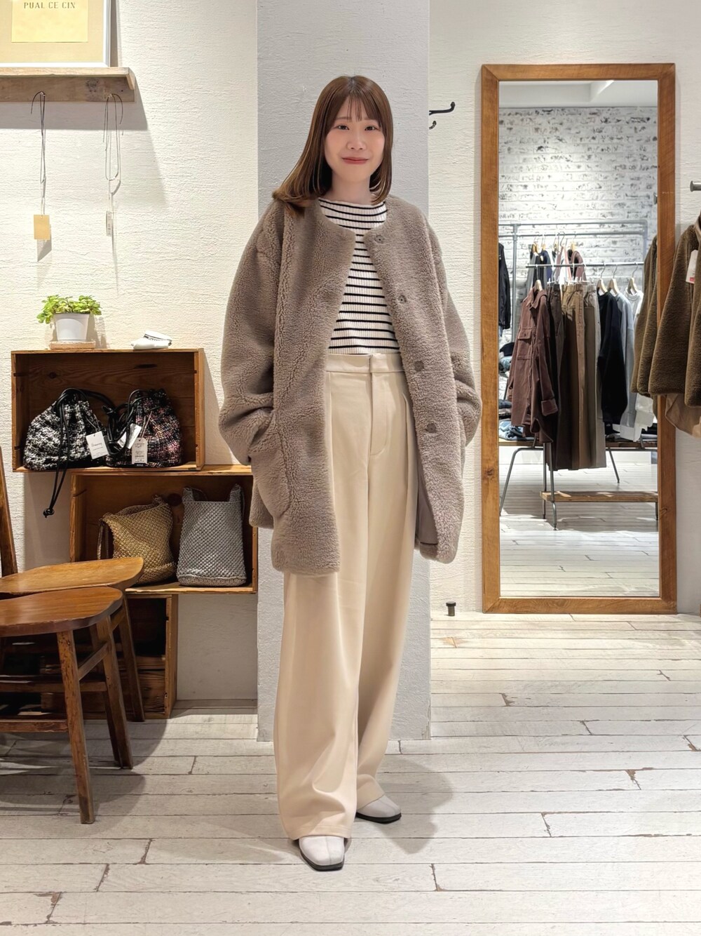 PUAL CE CIN（ピュアルセシン）の「リサイクルボアノーカラーコート