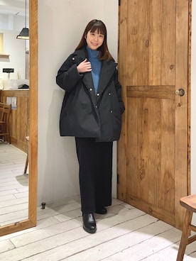 「テーラードコート」｜Honokaさん（レディース・157cm）の冬コーディネート
