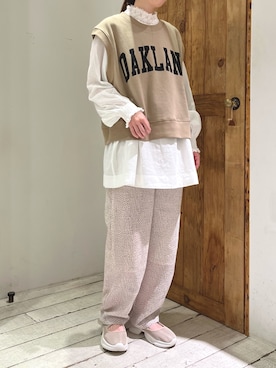 「ドットパンツ」｜Honokaさん（レディース・157cm）の夏コーディネート